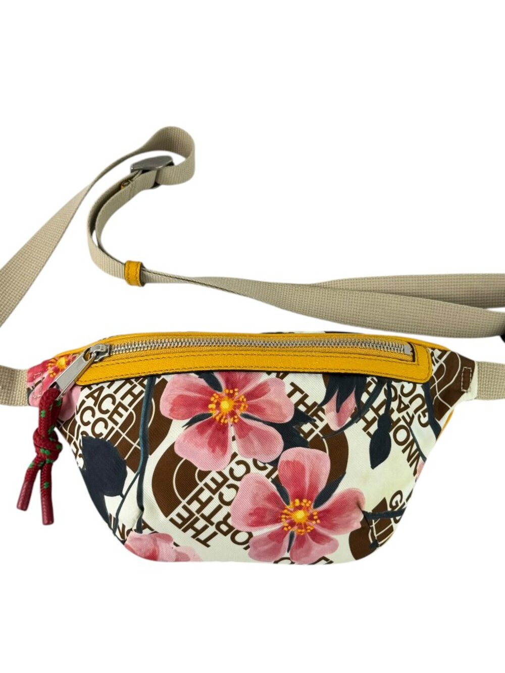 GUCCI X THE NORTH FACE Floral Print Multicolor Nylon Funny Pack Belt Bag